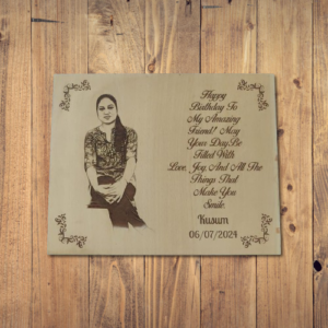 "Personalized Happy Birthday Wooden Gift – Unique Custom Design"