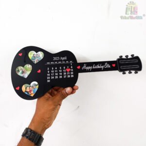 "Customizable MDF Guitar Frame – Personalized Wooden Birthday Gift"