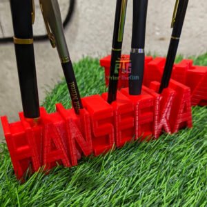 Customizable 3D Printed Name Pen Stand - Unique Desk Organizer Gift