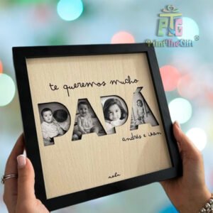 "Custom PAPA Photo Collage – Personalized Gift for Dad’s Birthday"