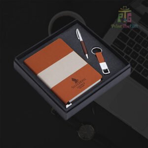 Luxury Executive Diary Gift Set with Custom Pen & Key Chain