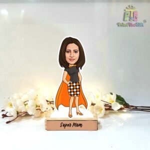 Caricature Cutout Standy with Wooden Base – super woman