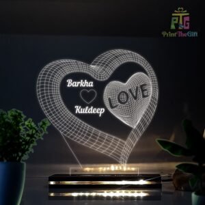 Engraved  Love Sign   3D Lamp – Perfect  Gift for love one