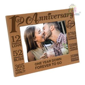 Customized Happy Anniversary Personalized Engraved Wooden Photo Plaque Couple Gifts