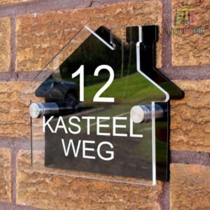 Unique Front Door Nameplate - Elegant Acrylic Sign for Office and Home Decor