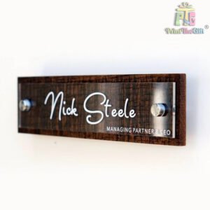 Personalized Acrylic Name Sign – Custom Office Display Board