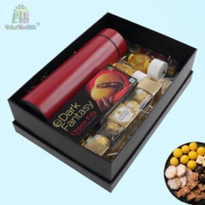 Exclusive Diwali Hamper-LED Diya 2 Pcs • Glass Wax Diya Pack of 6 • Dark Fantasy Pack of 6 • Ferrero Rocher Pack of 4 •  Red Temperature Bottle